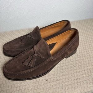 Ralph Lauren size 12 Loafers Tassel Shoes Suede Dark Brown